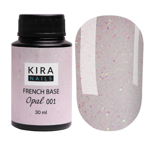 База Kira Nails French Base Opal №001 молочна, 30 мл