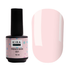 База Kira Nails French Base №001 молочно-рожевий, 15 мл