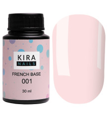 База Kira Nails French Base №001 молочно-рожевий, 30 мл