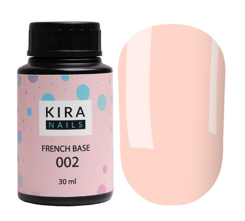База Kira Nails French Base №002 пастельно-рожевий, 30 мл