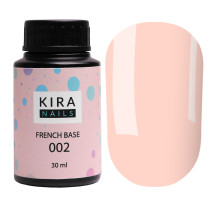 База Kira Nails French Base №002 пастельно-рожевий, 30 мл