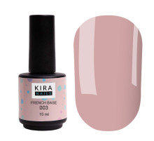База Kira Nails French Base №003 бежево-рожевий, 15 мл