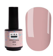 База Kira Nails French Base №003 бежево-рожевий, 15 мл