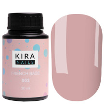 База Kira Nails French Base №003 бежево-рожевий, 30 мл