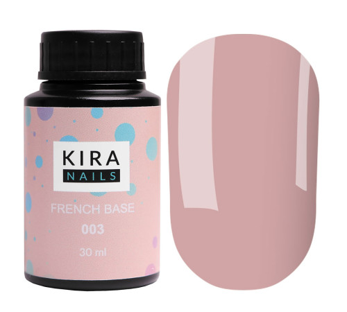 База Kira Nails French Base №003 бежево-рожевий, 30 мл