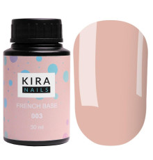 База Kira Nails French Base №003 бежево-рожевий, 30 мл