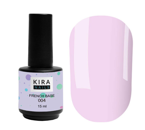 База Kira Nails French Base №004 ліловий, 15 мл