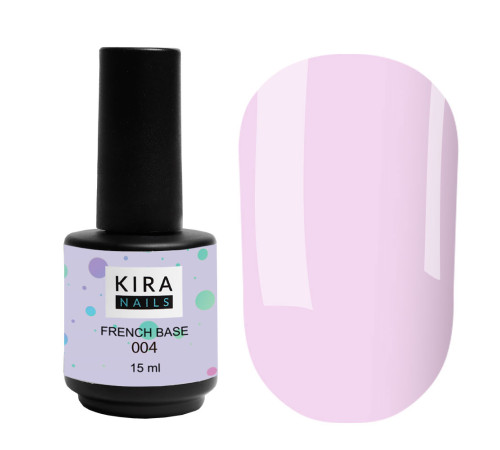 База Kira Nails French Base №004 ліловий, 15 мл