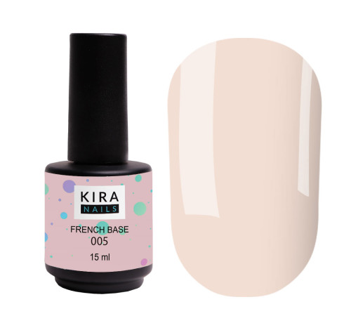 База Kira Nails French Base №005 світло-бежевий, 15 мл