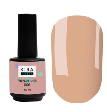 База Kira Nails French Base №006 теплый бежевый, 15 мл