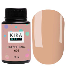 База Kira Nails French Base №006 теплый бежевый, 30 мл