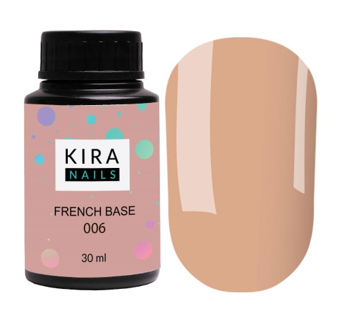 База Kira Nails French Base №006 теплий бежевий, 30 мл