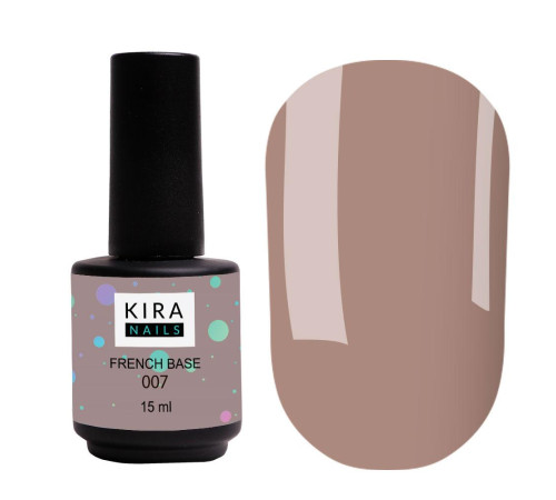База Kira Nails French Base №007 світло-коричневий, 15 мл