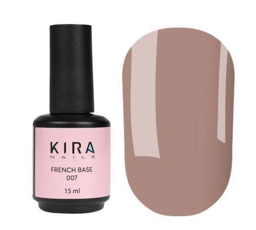 База Kira Nails French Base №007 светло-коричневый, 15 мл