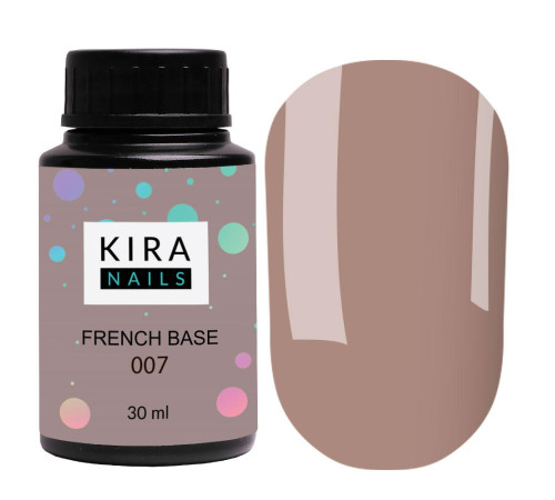 База Kira Nails French Base №007 світло-коричневий, 30 мл