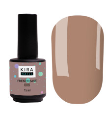 База Kira Nails French Base №008 теплый коричневый, 15 мл