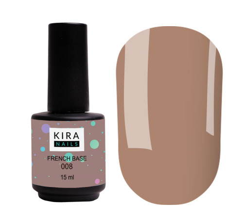 База Kira Nails French Base №008 теплий коричневий, 15 мл