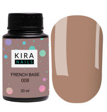 Base Kira Nails French Base #008 warm brown, 30 ml