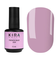 База Kira Nails French Base №009 бдительно-розовый, 15 мл