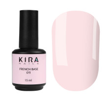 База Kira Nails French Base №011 ніжно-бежевий, 15 мл