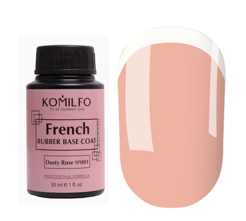 База Komilfo French Rubber Base №001 Dusty Rose бочонок, 30 мл