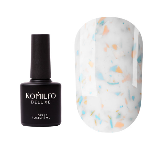 Komilfo Potal Base P008 milky with blue and gold potal, 8 ml