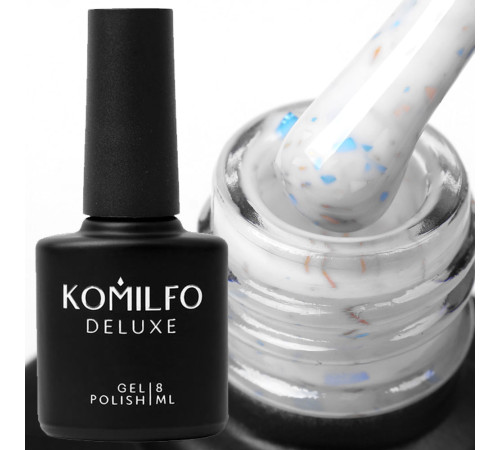 Komilfo Potal Base P008 milky with blue and gold potal, 8 ml