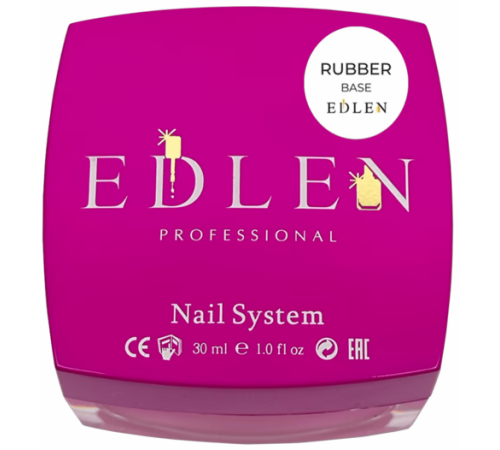 База для гель лаку Edlen Rubber base, каучукова, 30 мл