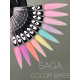 Base for gel polish SAGA Color Base No. 08 light pink with colored sparkles, 8 ml