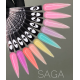 Base for gel polish SAGA Color Base No. 10 pink with colored sparkles, 8 ml