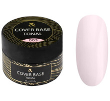 Base for gel polish FOX Tonal Cover Base No. 003 apricot-pink jar, 30 ml