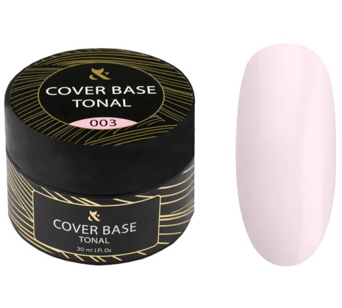 Base for gel polish FOX Tonal Cover Base No. 003 apricot-pink jar, 30 ml