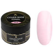 Base for gel polish FOX Tonal Cover Base No. 004 pink can, 30 ml