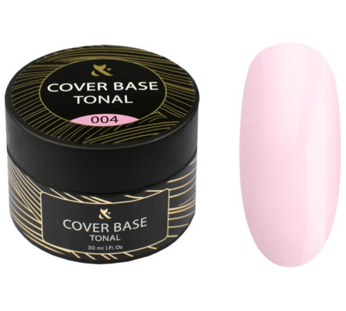 Base for gel polish FOX Tonal Cover Base No. 004 pink can, 30 ml