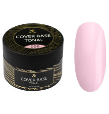 Base for gel polish FOX Tonal Cover Base No. 006 soft pink can, 30 ml