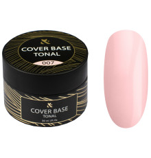 Base for gel polish FOX Tonal Cover Base No. 007 pink-flesh jar, 30 ml