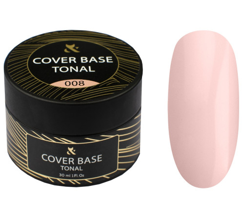 База для гель-лаку FOX Tonal Cover Base №008 тілесний банка, 30 мл