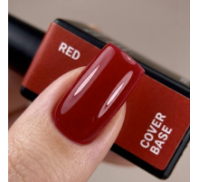 База для нігтів BIBLIOTEKA Cover base Red, червона, 10 мл