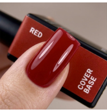 База для ногтей BIBLIOTEKA Cover base Red, красная, 10 мл