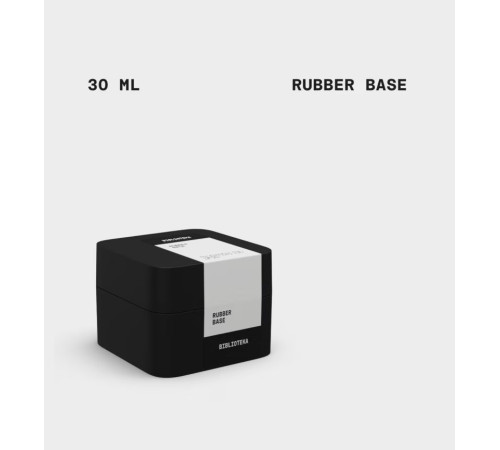 База для нігтів BIBLIOTEKA Rubber base, прозора, 30 мл