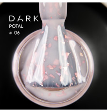 База для ногтей DARK Potal Base №06, бежево-молочная с поталью, 15 мл