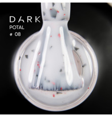 База для ногтей DARK Potal Base №08, молочная с поталью, 15 мл