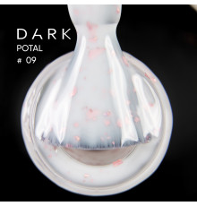 База для ногтей DARK Potal Base №09, молочная с поталью, 15 мл