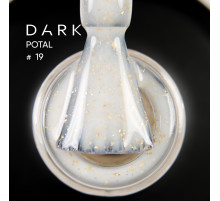 База для нігтів DARK Potal Base №19, молочно-бежева з поталлю, 15 мл