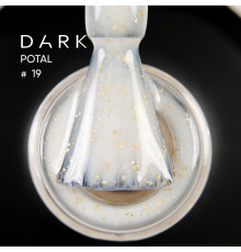 База для ногтей DARK Potal Base №19, молочно-бежевая с поталью, 15 мл