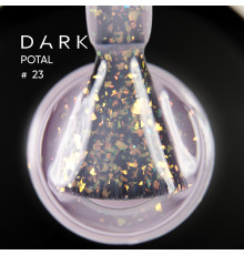 База для ногтей DARK Potal Base №23, молочно-розовая с поталью, 15 мл