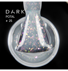 База для ногтей DARK Potal Base №25, молочная с поталью, 15 мл