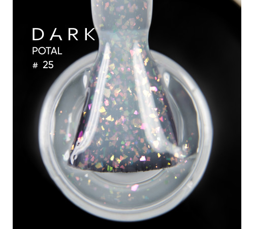 Nail base DARK Potal Base No. 25, milky with potal, 15 ml