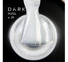 База для нігтів DARK Potal Base №29, молочно-біла з поталлю, 15 мл