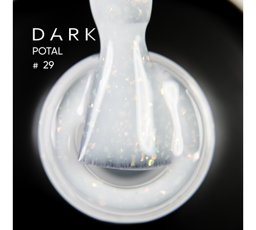 Nail base DARK Potal Base No. 29, milky white with potal, 15 ml